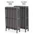 CI-CLA636-09-10 - Classic 4 Column Cast Iron Radiator H636mm x W724mm CI-CLA636-09-10 - Classic 4 Column Cast Iron Radiator H636mm x W724mm